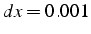 $dx=0.001$