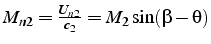 $M_{n2}=\frac{U_{n2}}{c_{2}}=M_{2}\sin(\beta-\theta)$