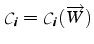 $\mathcal{C}_{i}=\mathcal{C}_{i}(\overrightarrow{W})$