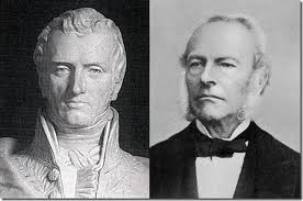 portrait de Navier (ingénieur français) et Stokes (anglais)