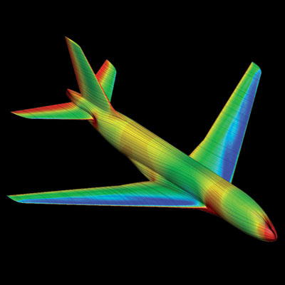 simulation écoulement autour d’un airbus