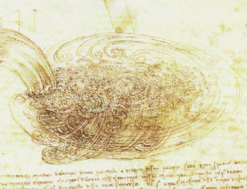 dessin de tourbillon de Leonard de Vinci