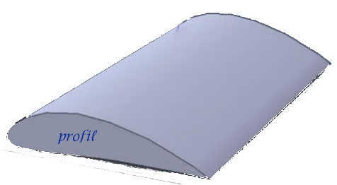 profil d’aile  en 3D