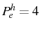 \bgroup\color{black}$ P_{e}^{h}=4$\egroup