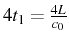 \bgroup\color{black}$ 4t_{1}=\frac{4L}{c_{0}}$\egroup