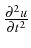 \bgroup\color{black}$ \frac{\partial^{2}u}{\partial t^{2}}$\egroup