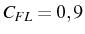 \bgroup\color{black}$ C_{FL}=0,9$\egroup