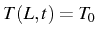 \bgroup\color{black}$ T(L,t)=T_{0}$\egroup