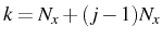 \bgroup\color{black}$ k=N_{x}+(j-1)N_{x}$\egroup