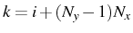 \bgroup\color{black}$ k=i+(N_{y}-1)N_{x}$\egroup