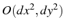 \bgroup\color{black}$ O(dx^{2},dy^{2})$\egroup