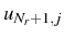 \bgroup\color{black}$ u_{N_{r}+1,j}$\egroup