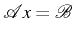 \bgroup\color{black}$ \mathcal{A}x=\mathcal{B}$\egroup