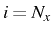 \bgroup\color{black}$ i=N_{x}$\egroup