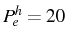 \bgroup\color{black}$ P_{e}^{h}=20$\egroup