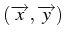 $ \left(\overrightarrow{x},\overrightarrow{y}\right)$