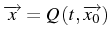 \bgroup\color{black}$ \overrightarrow{x}=Q\left(t,\overrightarrow{x_{0}}\right)$\egroup