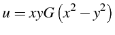 $\displaystyle u=xyG\left(x^{2}-y^{2}\right)$