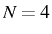 \bgroup\color{black}$ N=4$\egroup