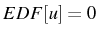 \bgroup\color{black}$ EDF[u]=0$\egroup