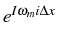 \bgroup\color{black}$ e^{I\omega_{m}i\Delta x}$\egroup