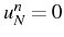 \bgroup\color{black}$ u_{N}^{n}=0$\egroup