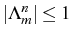 \bgroup\color{black}$ \left\vert\Lambda_{m}^{n}\right\vert\le1$\egroup