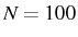 \bgroup\color{black}$ N=100$\egroup