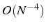 \bgroup\color{black}$ O(N^{-4})$\egroup