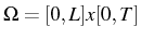 \bgroup\color{black}$ \Omega=[0,L]x[0,T]$\egroup