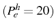 $ (P_{e}^{h}=20)$