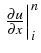 \bgroup\color{black}$ \left.\frac{\partial u}{\partial x}\right\vert _{i}^{n}$\egroup