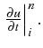 \bgroup\color{black}$ \left.\frac{\partial u}{\partial t}\right\vert _{i}^{n}.$\egroup