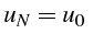 \bgroup\color{black}$\displaystyle u_{N}=u_{0}  $\egroup