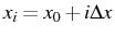 \bgroup\color{black}$ x_{i}=x_{0}+i\Delta x$\egroup