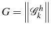 \bgroup\color{black}$\displaystyle G=\left\Vert \mathcal{G}_{k}^{h}\right\Vert $\egroup