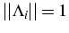 $\vert\vert\Lambda_{i}\vert\vert=1$