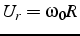 $U_{r}=\omega_{0}R$