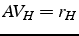 $AV_{H}=r_{H}$