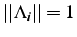 $\vert\vert\Lambda_{i}\vert\vert=1$