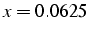 $x=0.0625$