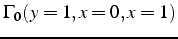 $\Gamma_{0}(y=1,x=0,x=1)$