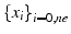 $\left\{ x_{i}\right\} _{i=0,ne}$