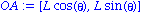 OA := vector([L*cos(theta), L*sin(theta)])