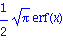 1/2*Pi^(1/2)*erf(x)