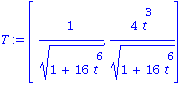 T := vector([1/(1+16*t^6)^(1/2), 4*t^3/(1+16*t^6)^(1/2)])