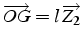 $\overrightarrow{OG}=l\,\overrightarrow{Z_{2}}$